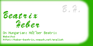 beatrix heber business card
